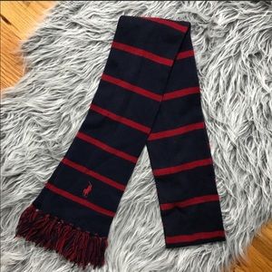 Polo Ralph Lauren Navy & Red Striped Scarf
